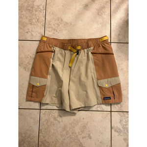 Patagonia Draw String Tan and Orange XL Shorts NWT
